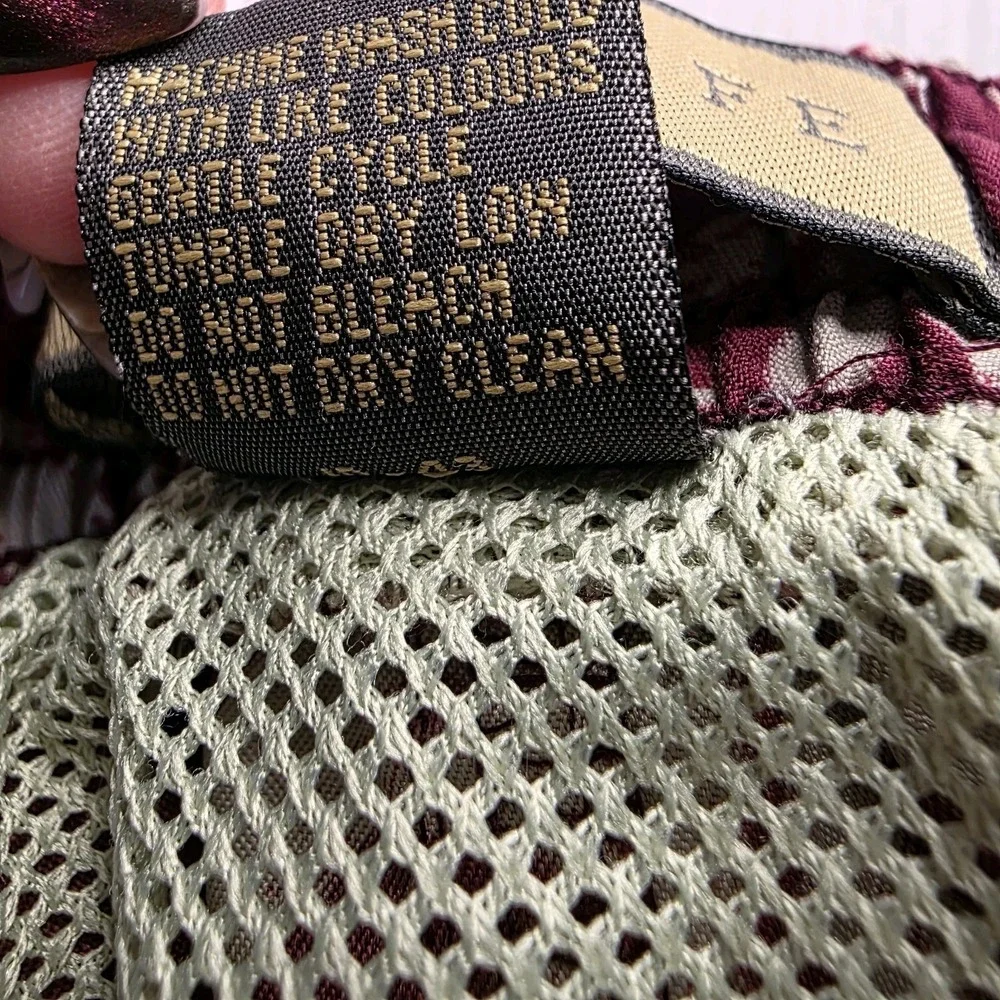 Naturalife Swim Trunks‎ Mens M Red Hawaiian Surf Beach Elastic Lined Mesh Pocket